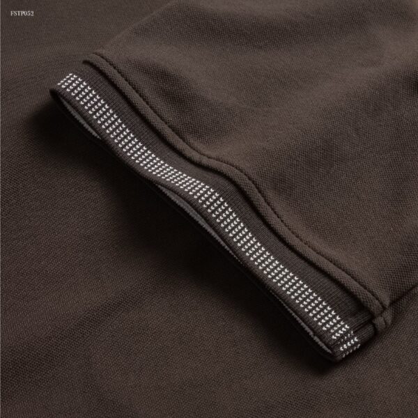 n72 Áo Polo trơn bo kẻ logo ngực KING006