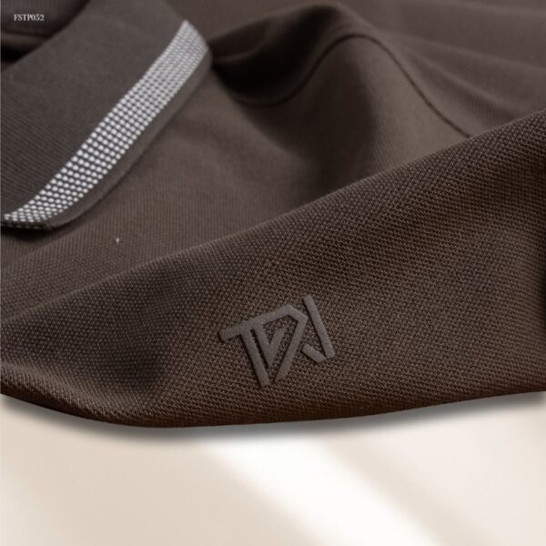 n73 Áo Polo trơn bo kẻ logo ngực KING006