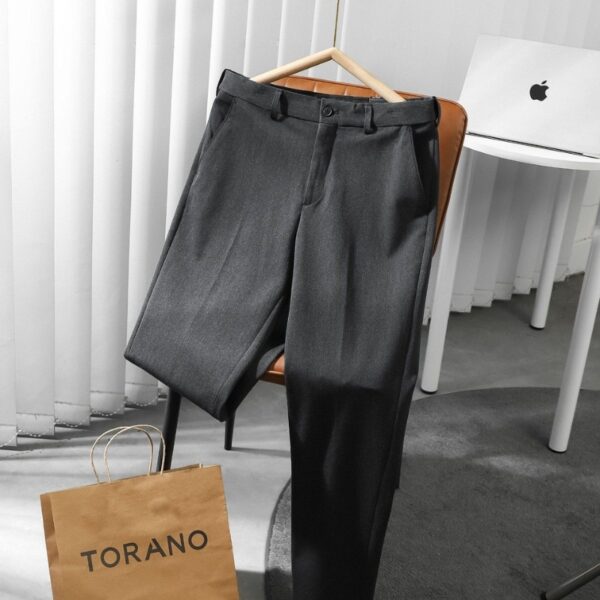 q7 Quần âu slimfit trơn cạp điều chỉnh QNA001